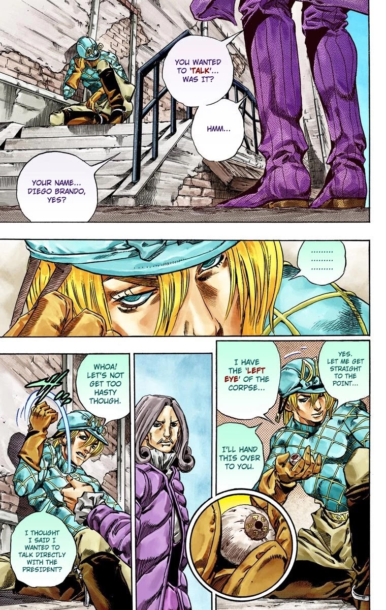 JoJo's Bizarre Adventure Part 7 - Steel Ball Run (Official Colored) Chapter 40 page 35 - Chapter 40: A Silent Way Part 1