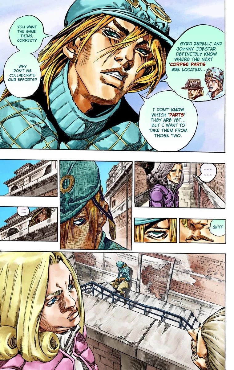 JoJo's Bizarre Adventure Part 7 - Steel Ball Run (Official Colored) Chapter 40 page 37 - Chapter 40: A Silent Way Part 1