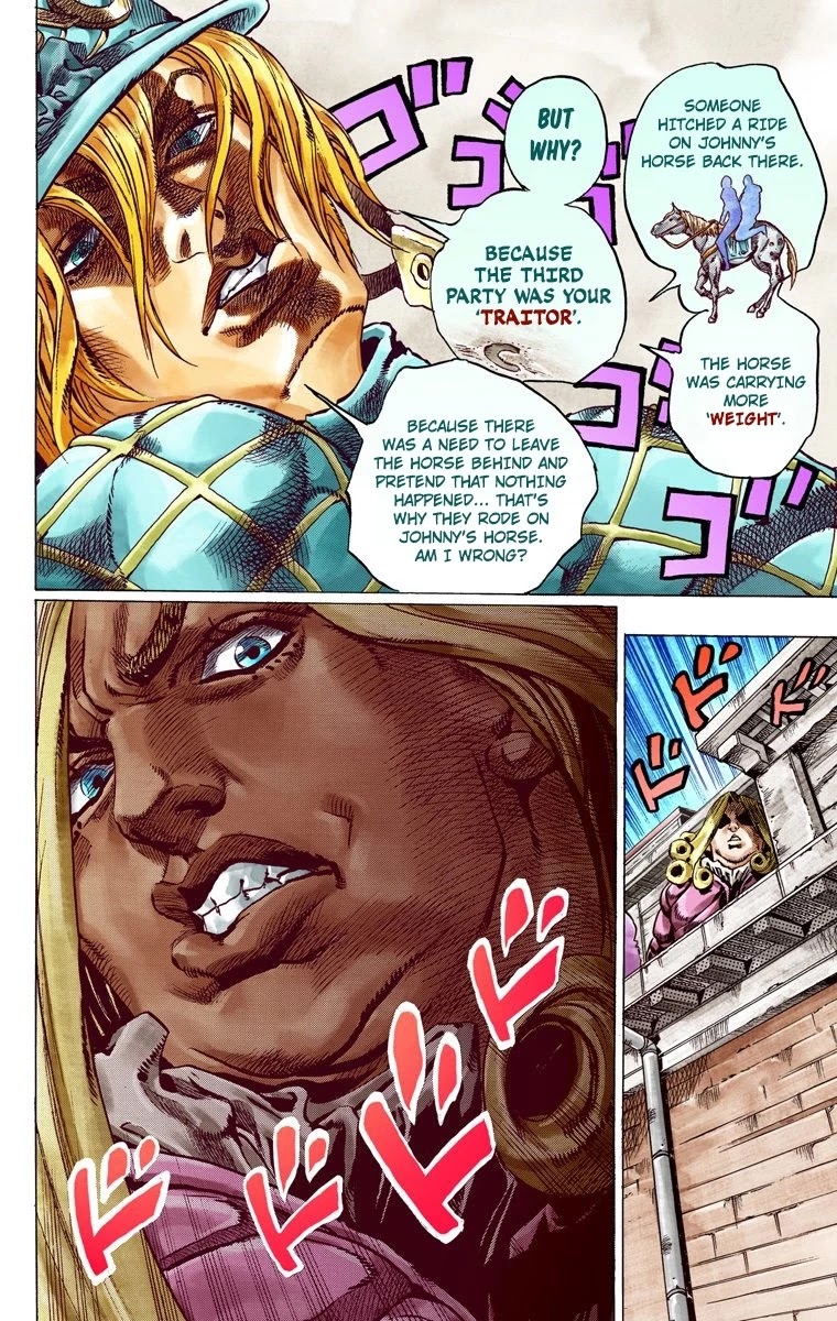 JoJo's Bizarre Adventure Part 7 - Steel Ball Run (Official Colored) Chapter 40 page 42 - Chapter 40: A Silent Way Part 1