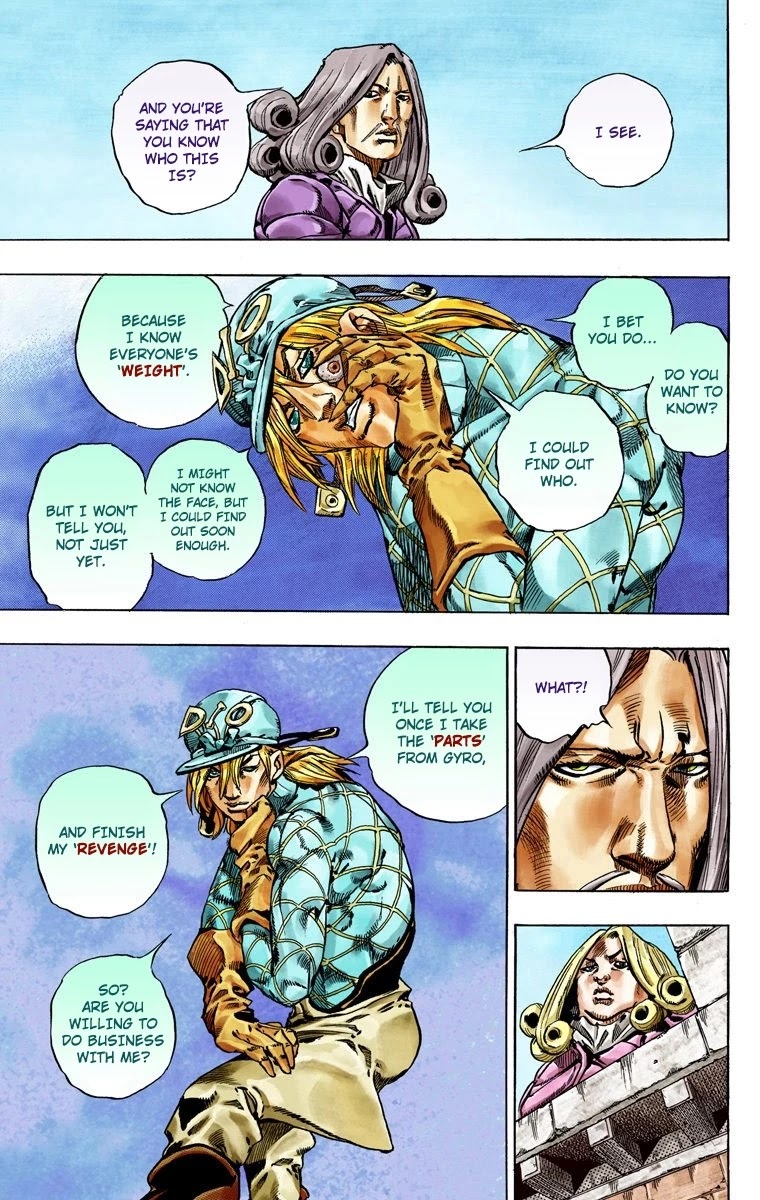 JoJo's Bizarre Adventure Part 7 - Steel Ball Run (Official Colored) Chapter 40 page 43 - Chapter 40: A Silent Way Part 1