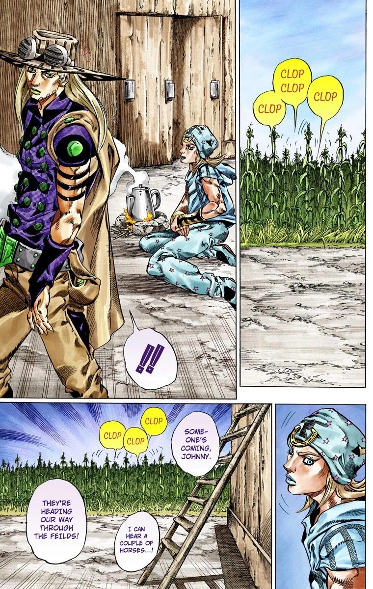 JoJo's Bizarre Adventure Part 7 - Steel Ball Run (Official Colored) Chapter 41 page 13 - Chapter 41: A Silent Way Part 2