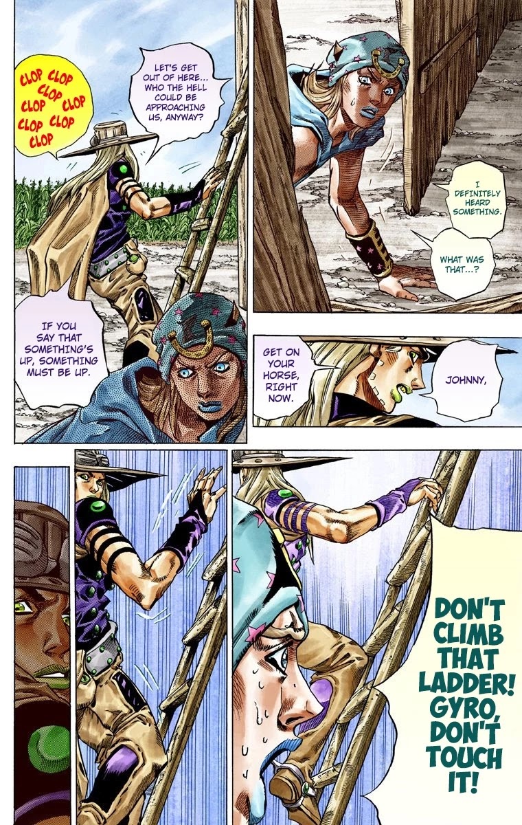 JoJo's Bizarre Adventure Part 7 - Steel Ball Run (Official Colored) Chapter 41 page 16 - Chapter 41: A Silent Way Part 2