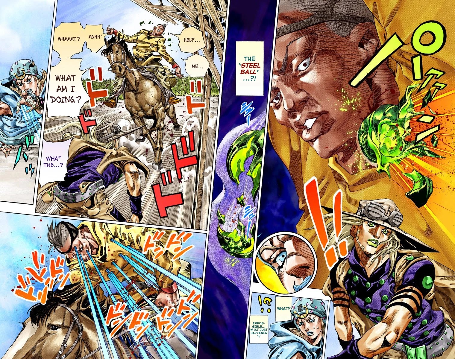 JoJo's Bizarre Adventure Part 7 - Steel Ball Run (Official Colored) Chapter 41 page 27 - Chapter 41: A Silent Way Part 2
