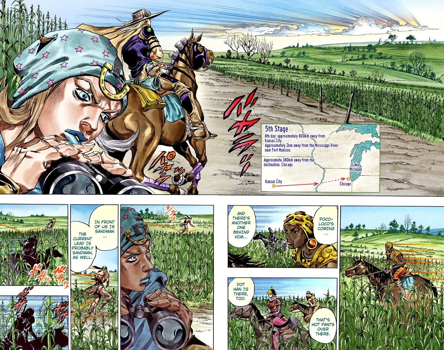 JoJo's Bizarre Adventure Part 7 - Steel Ball Run (Official Colored) Chapter 41 page 3 - Chapter 41: A Silent Way Part 2