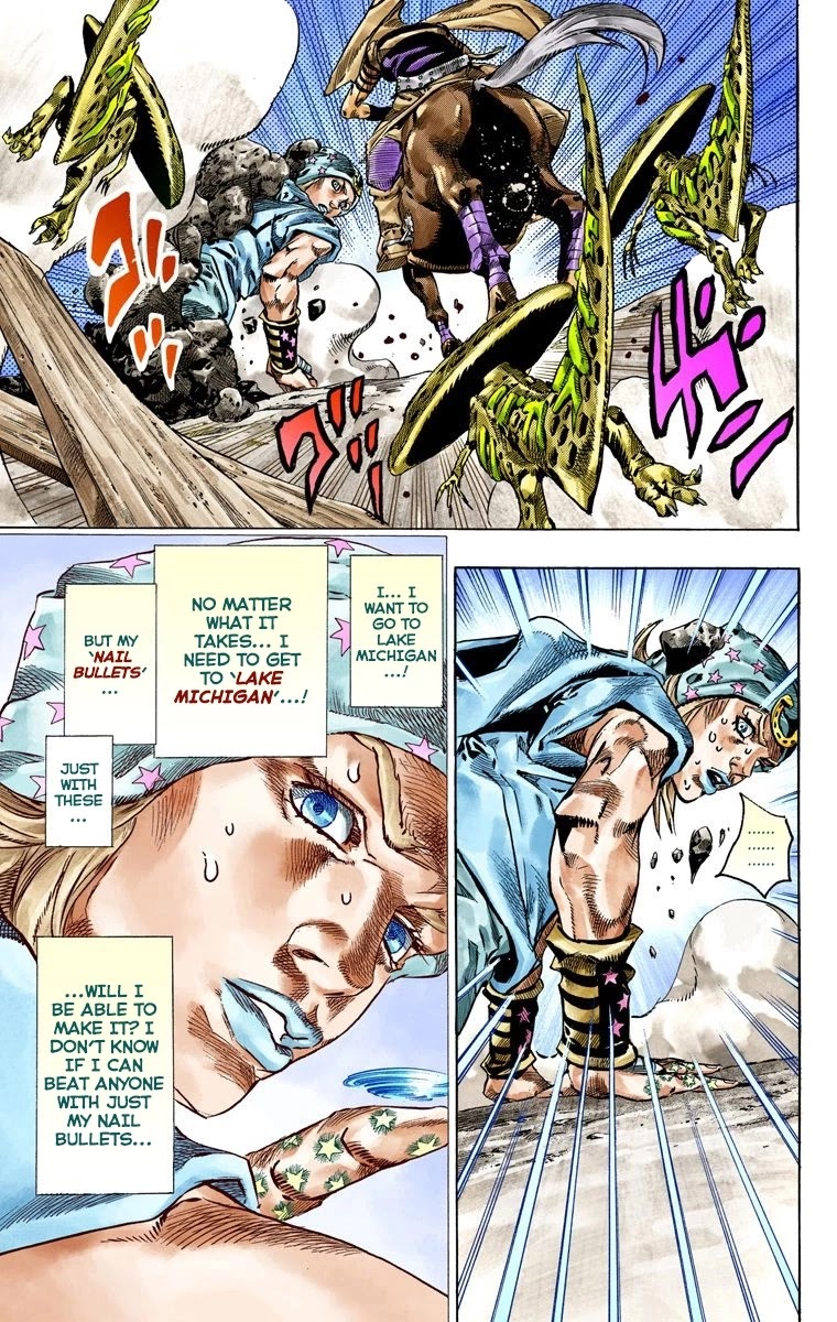 JoJo's Bizarre Adventure Part 7 - Steel Ball Run (Official Colored) Chapter 41 page 35 - Chapter 41: A Silent Way Part 2