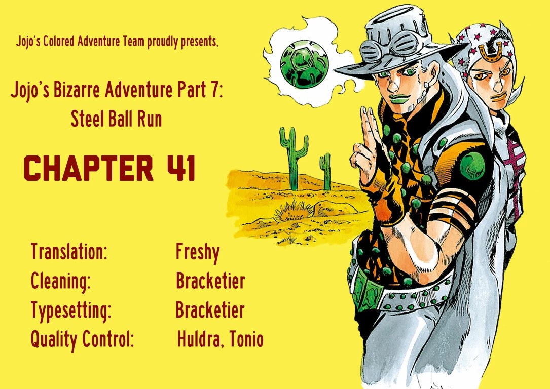 JoJo's Bizarre Adventure Part 7 - Steel Ball Run (Official Colored) Chapter 41 page 36 - Chapter 41: A Silent Way Part 2
