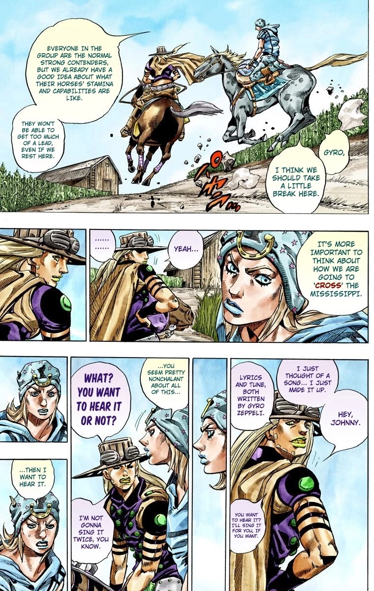 JoJo's Bizarre Adventure Part 7 - Steel Ball Run (Official Colored) Chapter 41 page 5 - Chapter 41: A Silent Way Part 2
