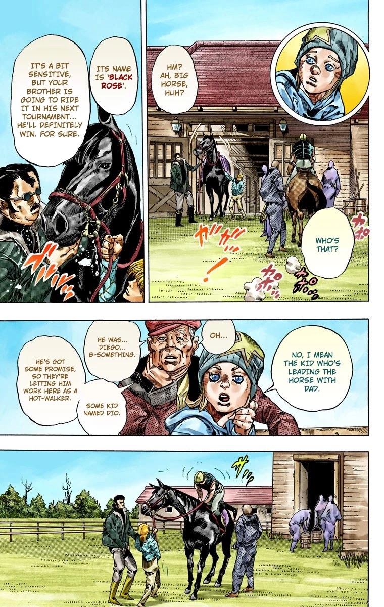 JoJo's Bizarre Adventure Part 7 - Steel Ball Run (Official Colored) Chapter 42 page 13 - Chapter 42: A Silent Way Part 3