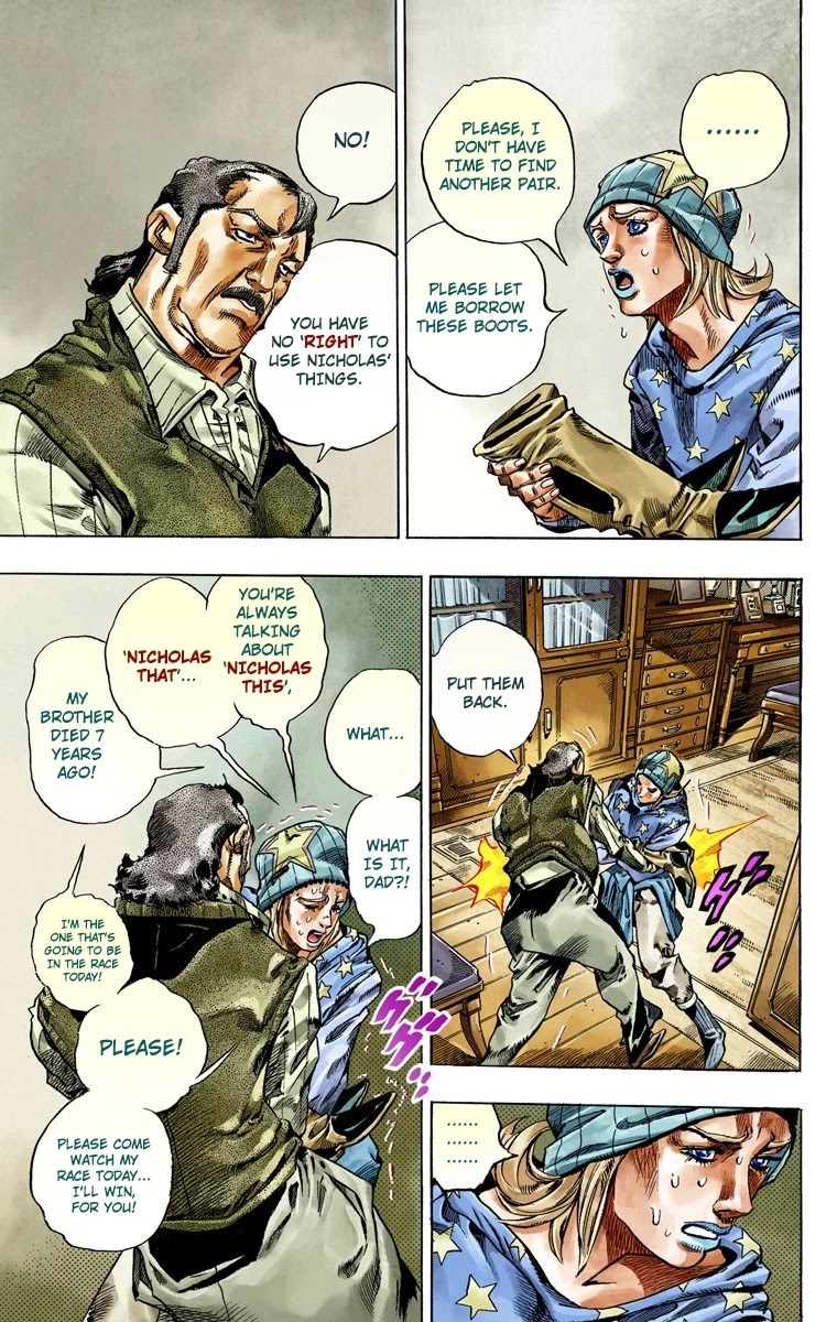 JoJo's Bizarre Adventure Part 7 - Steel Ball Run (Official Colored) Chapter 42 page 22 - Chapter 42: A Silent Way Part 3