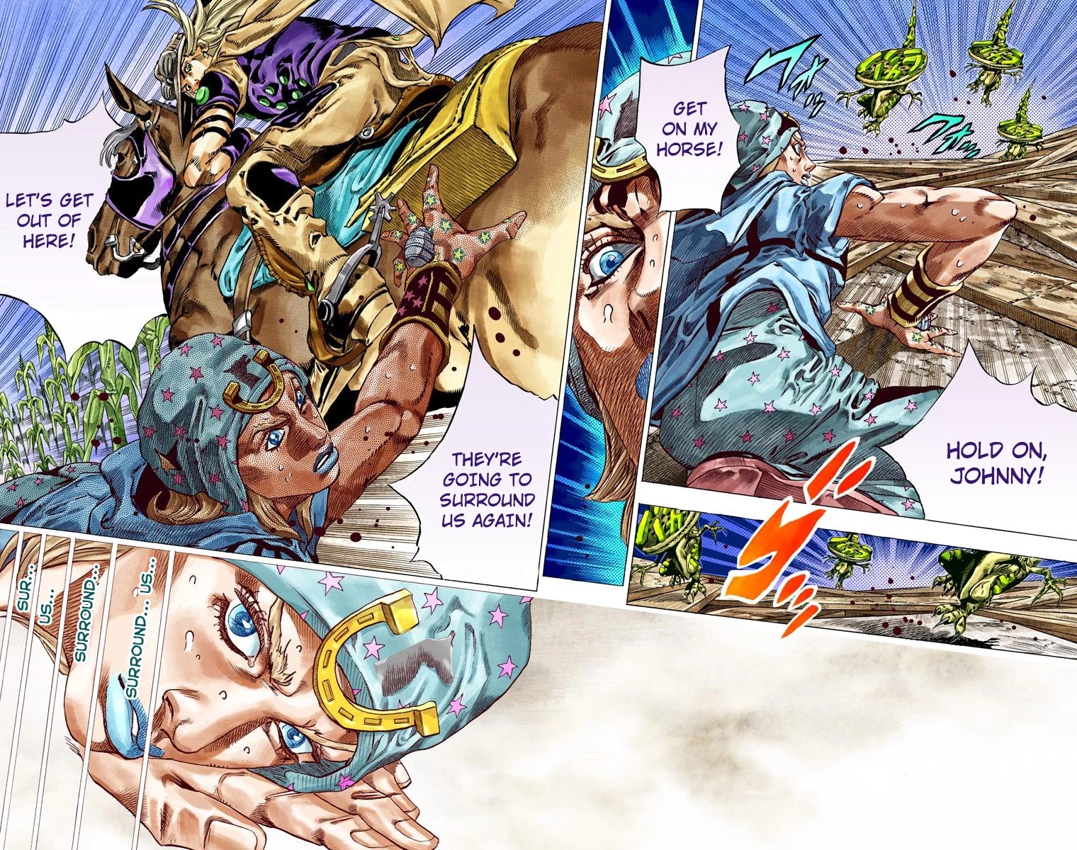 JoJo's Bizarre Adventure Part 7 - Steel Ball Run (Official Colored) Chapter 42 page 3 - Chapter 42: A Silent Way Part 3