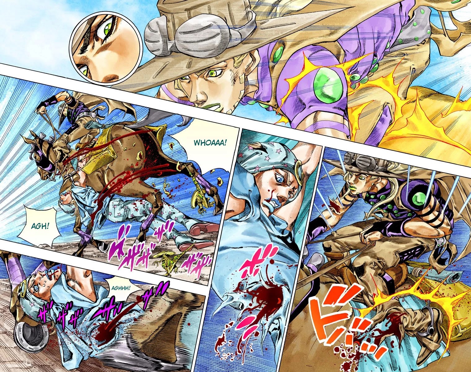 JoJo's Bizarre Adventure Part 7 - Steel Ball Run (Official Colored) Chapter 42 page 32 - Chapter 42: A Silent Way Part 3