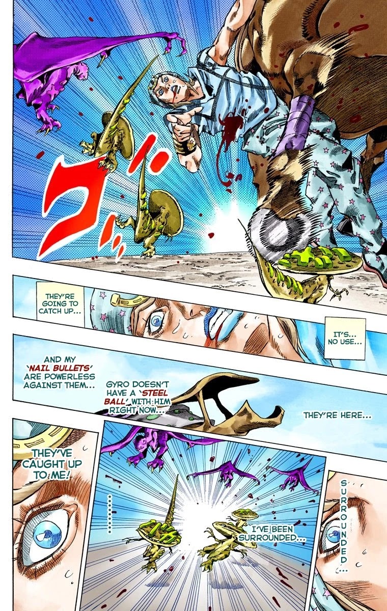JoJo's Bizarre Adventure Part 7 - Steel Ball Run (Official Colored) Chapter 42 page 36 - Chapter 42: A Silent Way Part 3