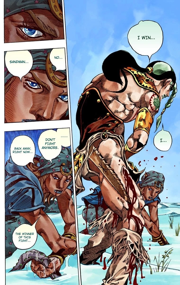 JoJo's Bizarre Adventure Part 7 - Steel Ball Run (Official Colored) Chapter 44 page 37 - Chapter 44: A Silent Way Part 5
