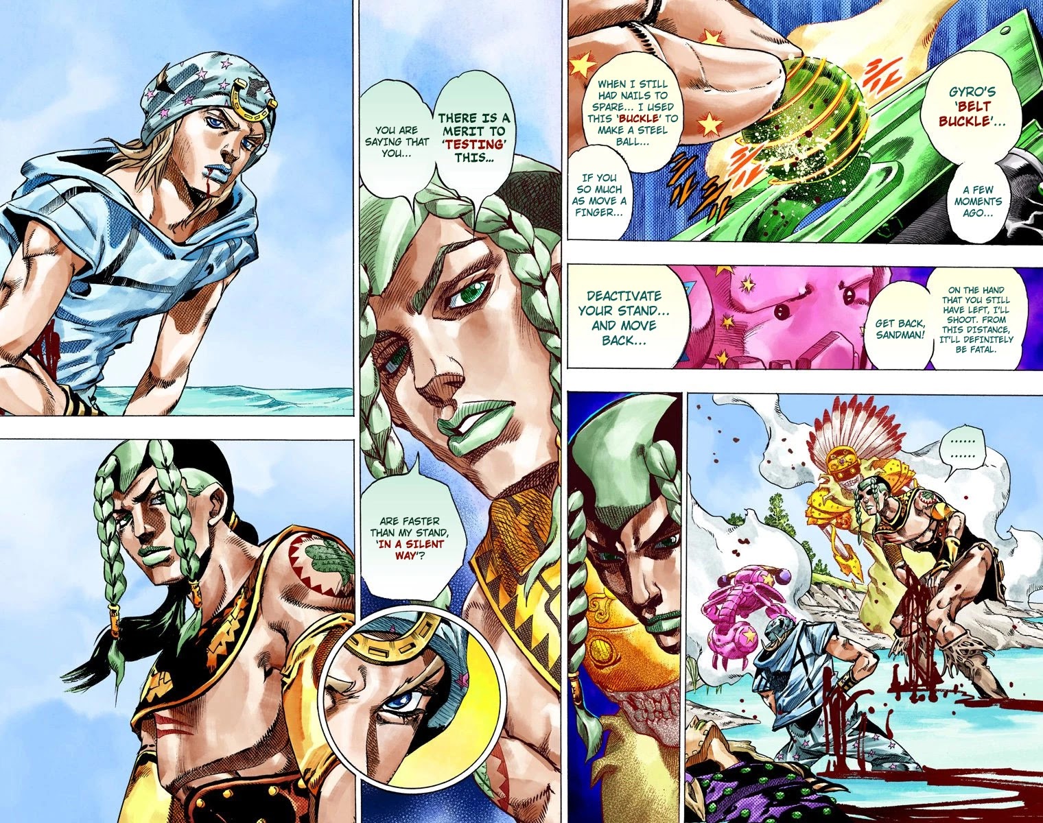 JoJo's Bizarre Adventure Part 7 - Steel Ball Run (Official Colored) Chapter 44 page 39 - Chapter 44: A Silent Way Part 5