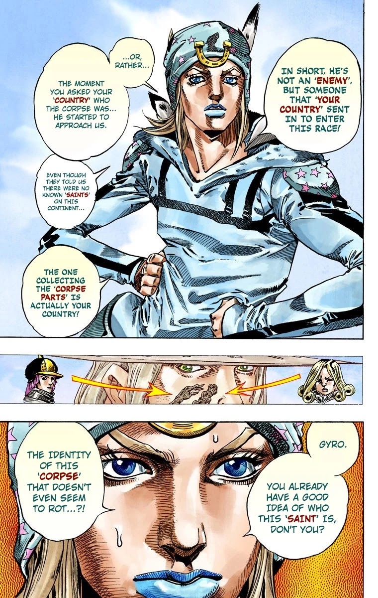 JoJo's Bizarre Adventure Part 7 - Steel Ball Run (Official Colored) Chapter 45 page 15 - Chapter 45: The Promised Land- Sugar Mountain Part 1