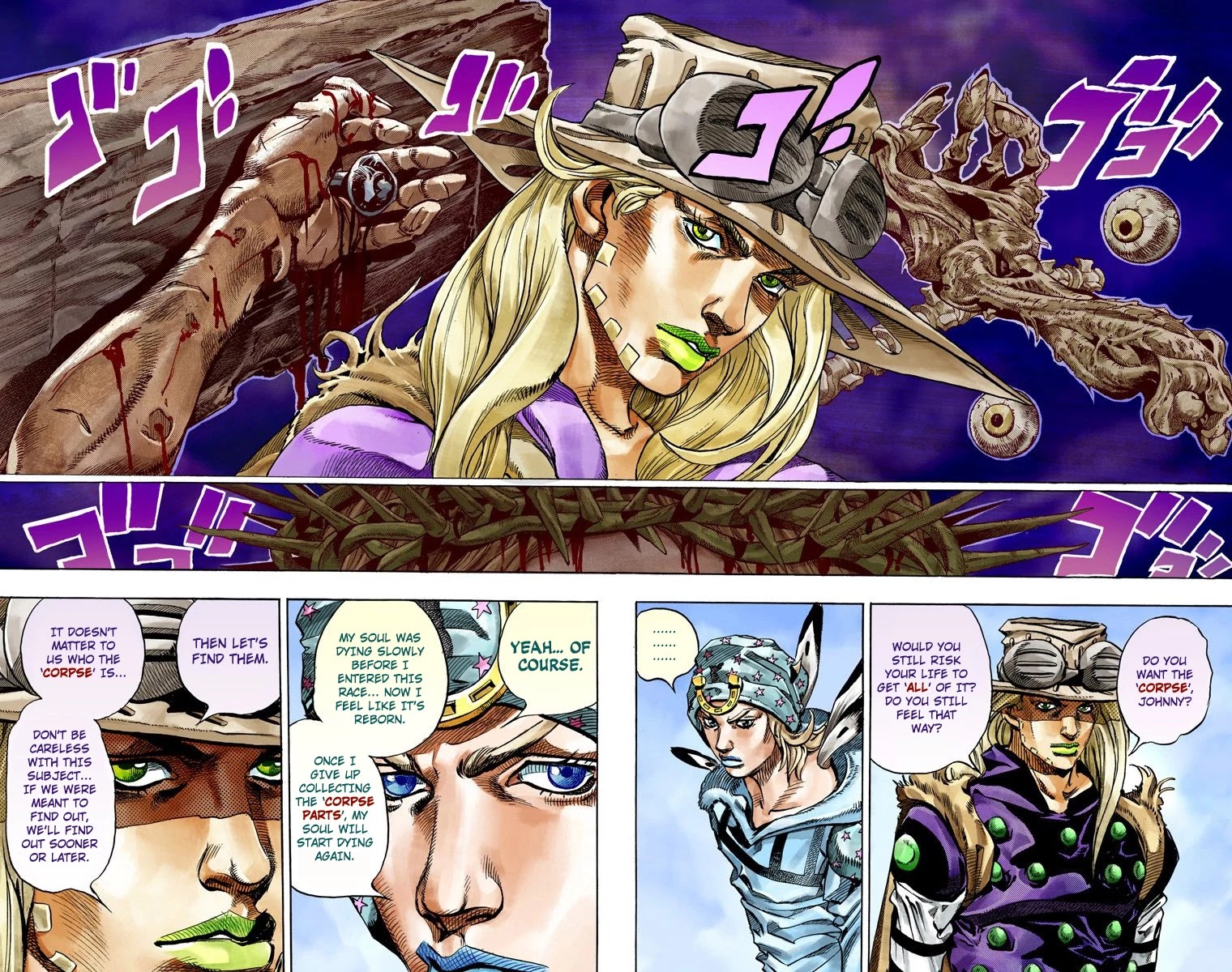 JoJo's Bizarre Adventure Part 7 - Steel Ball Run (Official Colored) Chapter 45 page 16 - Chapter 45: The Promised Land- Sugar Mountain Part 1