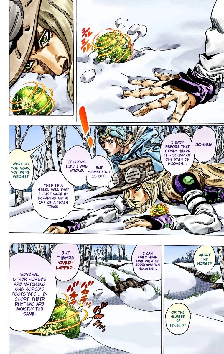 JoJo's Bizarre Adventure Part 7 - Steel Ball Run (Official Colored) Chapter 45 page 17 - Chapter 45: The Promised Land- Sugar Mountain Part 1