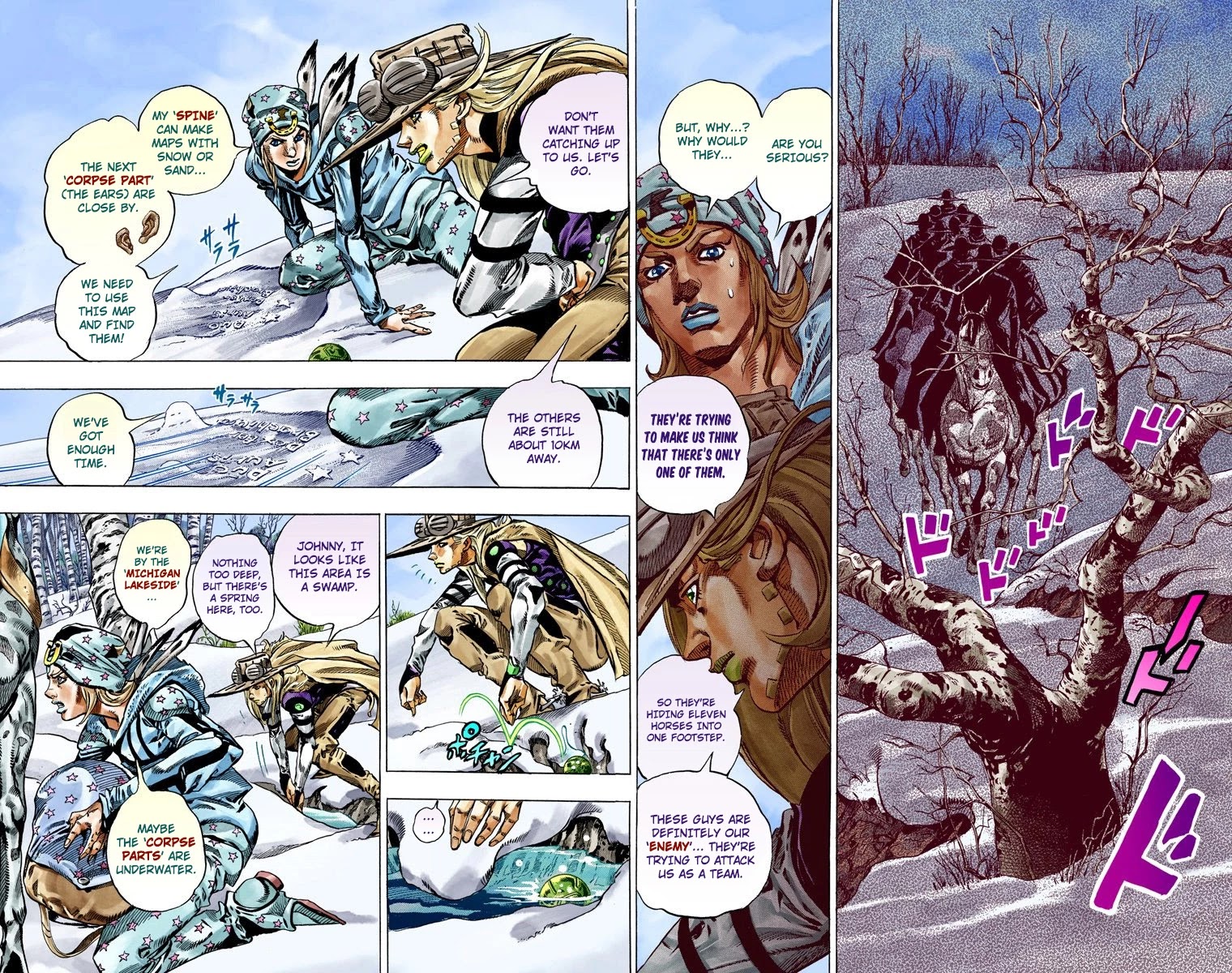 JoJo's Bizarre Adventure Part 7 - Steel Ball Run (Official Colored) Chapter 45 page 19 - Chapter 45: The Promised Land- Sugar Mountain Part 1