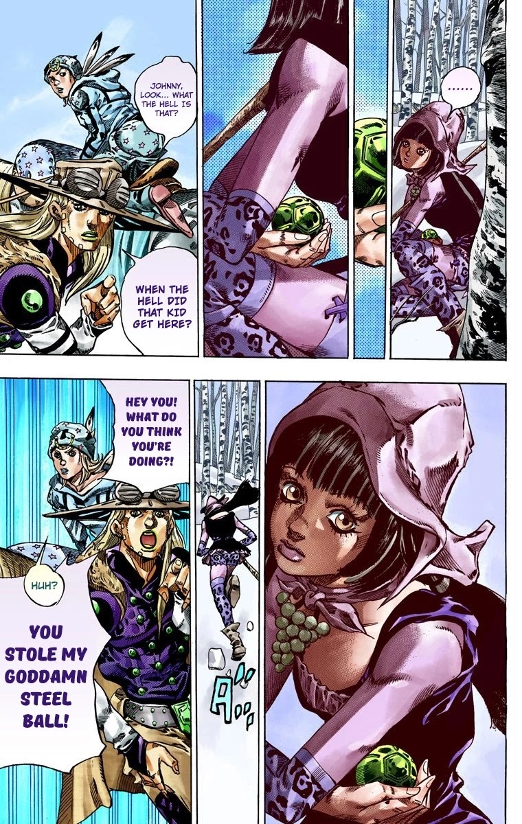 JoJo's Bizarre Adventure Part 7 - Steel Ball Run (Official Colored) Chapter 45 page 21 - Chapter 45: The Promised Land- Sugar Mountain Part 1