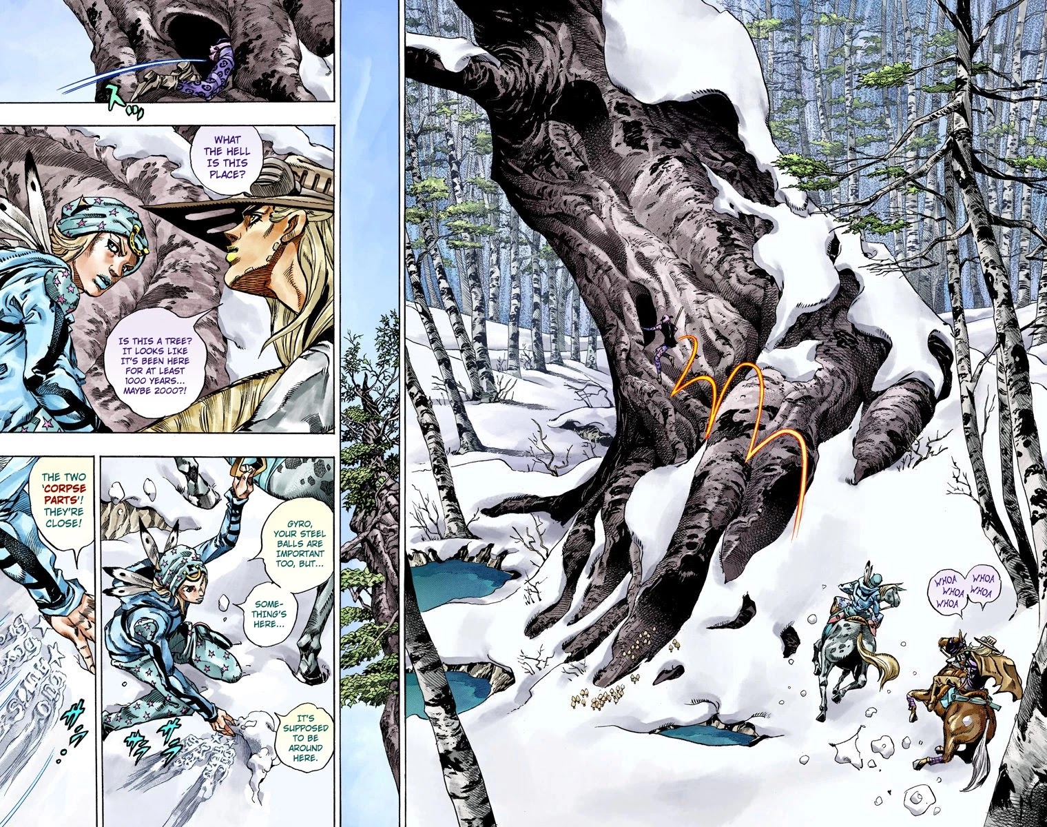 JoJo's Bizarre Adventure Part 7 - Steel Ball Run (Official Colored) Chapter 45 page 24 - Chapter 45: The Promised Land- Sugar Mountain Part 1