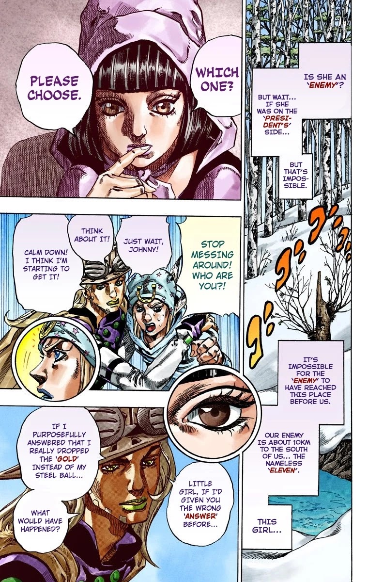 JoJo's Bizarre Adventure Part 7 - Steel Ball Run (Official Colored) Chapter 45 page 42 - Chapter 45: The Promised Land- Sugar Mountain Part 1