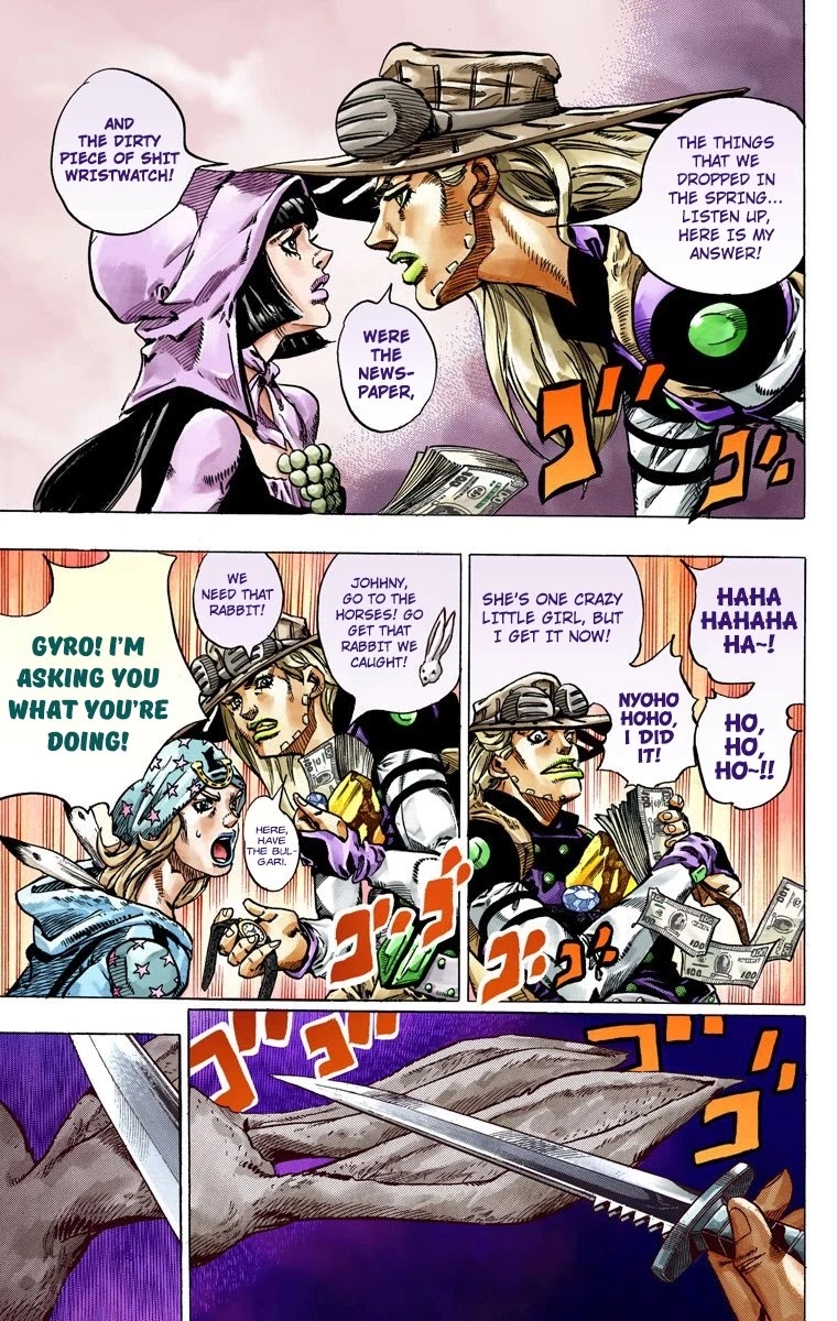 JoJo's Bizarre Adventure Part 7 - Steel Ball Run (Official Colored) Chapter 45 page 46 - Chapter 45: The Promised Land- Sugar Mountain Part 1