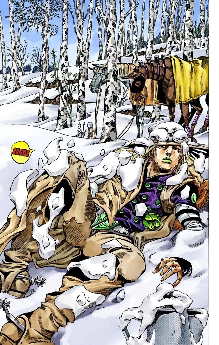 JoJo's Bizarre Adventure Part 7 - Steel Ball Run (Official Colored) Chapter 45 page 8 - Chapter 45: The Promised Land- Sugar Mountain Part 1