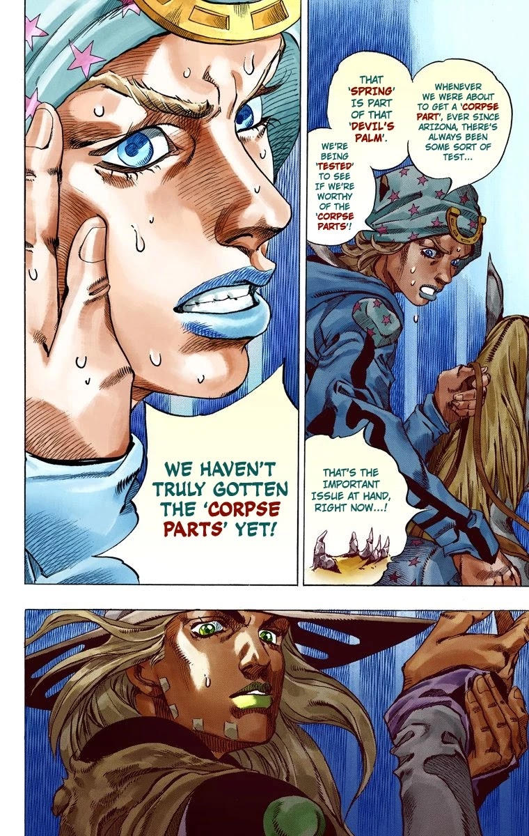 JoJo's Bizarre Adventure Part 7 - Steel Ball Run (Official Colored) Chapter 46 page 17 - Chapter 46: The Promised Land- Sugar Mountain Part 2