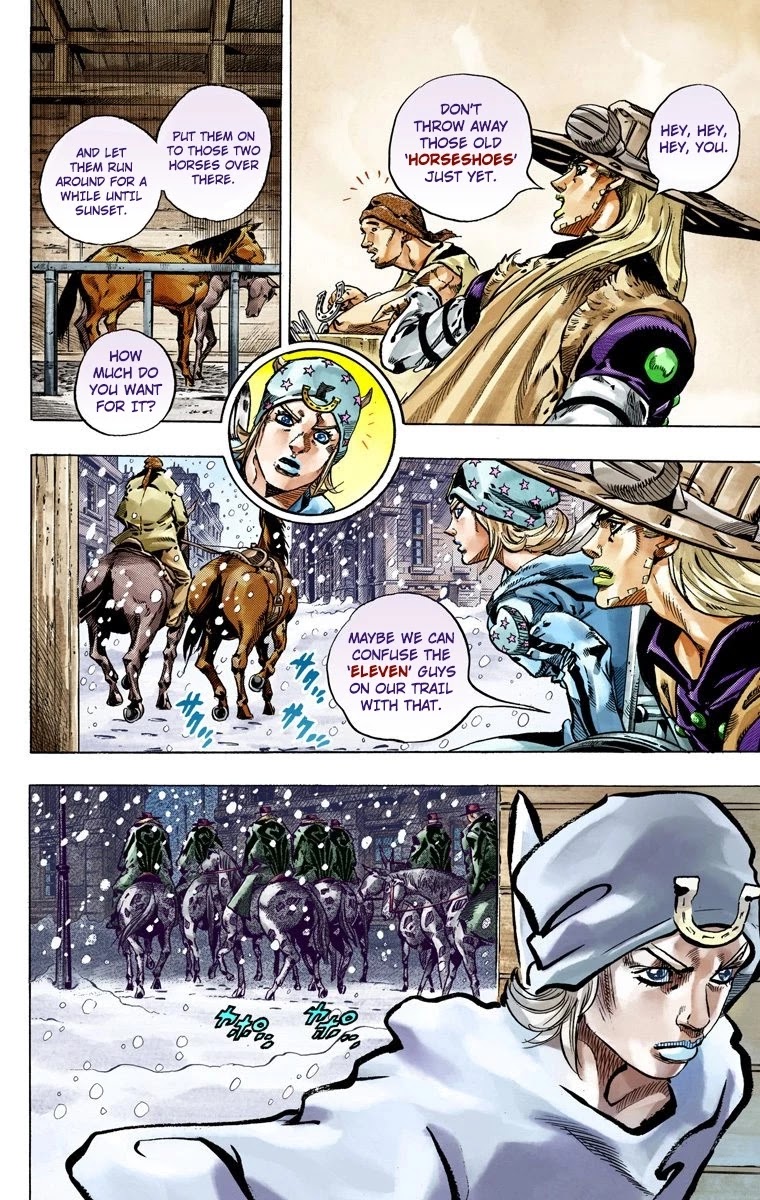 JoJo's Bizarre Adventure Part 7 - Steel Ball Run (Official Colored) Chapter 46 page 20 - Chapter 46: The Promised Land- Sugar Mountain Part 2
