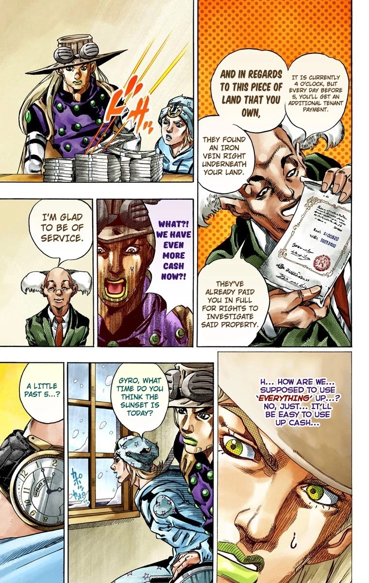 JoJo's Bizarre Adventure Part 7 - Steel Ball Run (Official Colored) Chapter 46 page 25 - Chapter 46: The Promised Land- Sugar Mountain Part 2