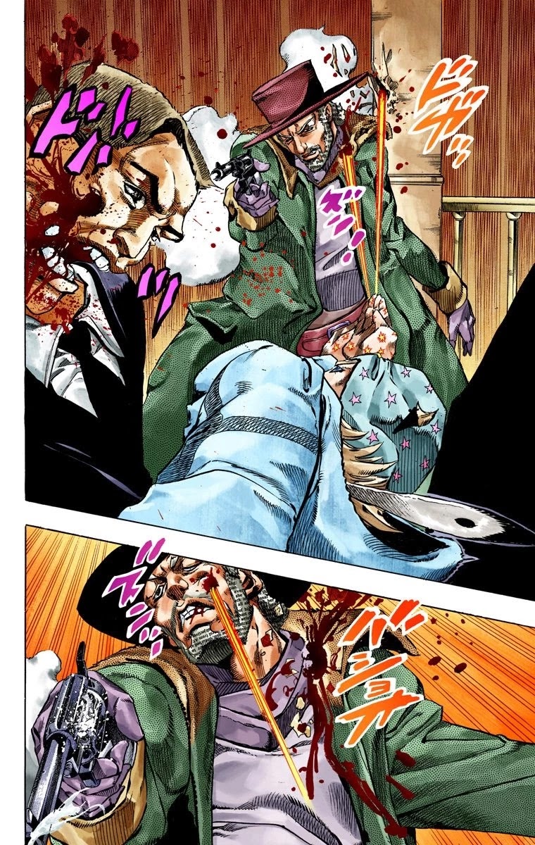 JoJo's Bizarre Adventure Part 7 - Steel Ball Run (Official Colored) Chapter 46 page 49 - Chapter 46: The Promised Land- Sugar Mountain Part 2