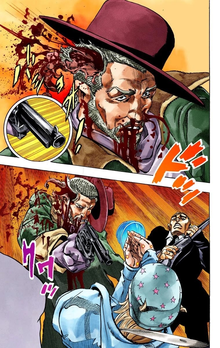 JoJo's Bizarre Adventure Part 7 - Steel Ball Run (Official Colored) Chapter 46 page 50 - Chapter 46: The Promised Land- Sugar Mountain Part 2