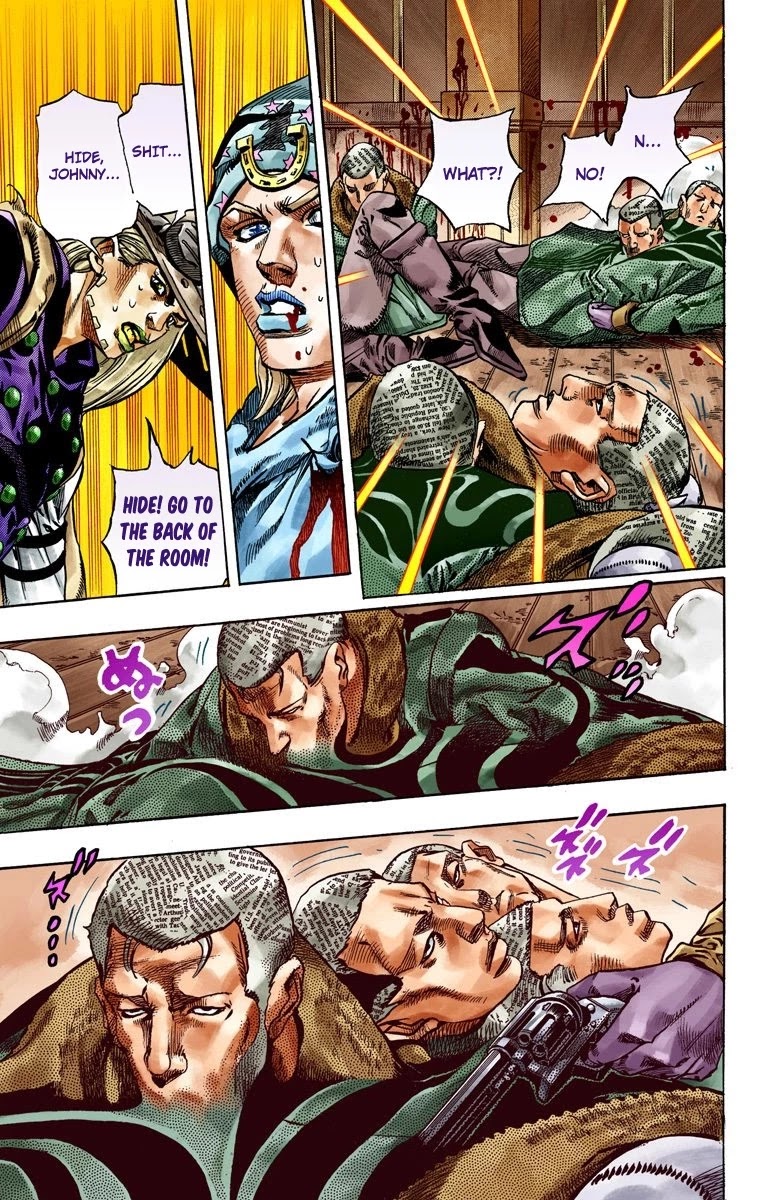 JoJo's Bizarre Adventure Part 7 - Steel Ball Run (Official Colored) Chapter 47 page 10 - Chapter 47: The Promised Land- Sugar Mountain Part 3