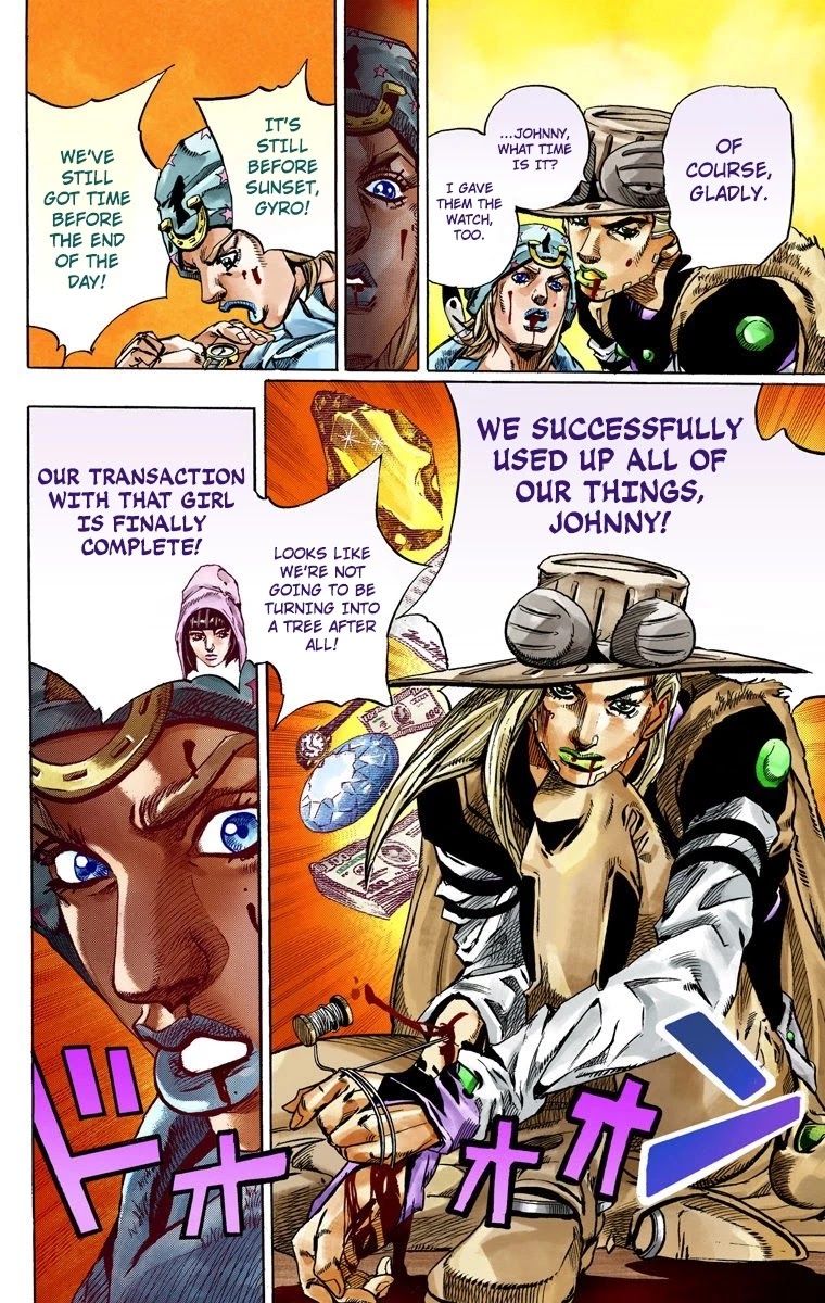 JoJo's Bizarre Adventure Part 7 - Steel Ball Run (Official Colored) Chapter 47 page 34 - Chapter 47: The Promised Land- Sugar Mountain Part 3
