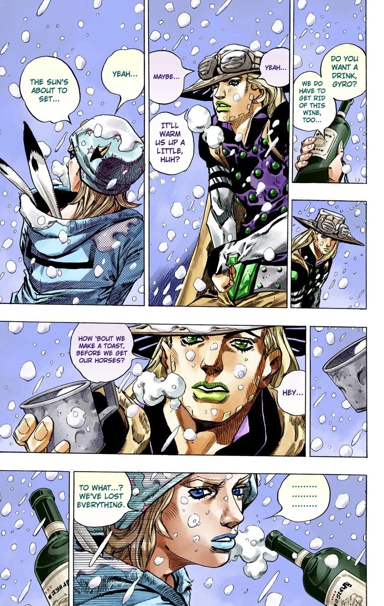 JoJo's Bizarre Adventure Part 7 - Steel Ball Run (Official Colored) Chapter 48 page 20 - Chapter 48: Tubular Bells Part 1