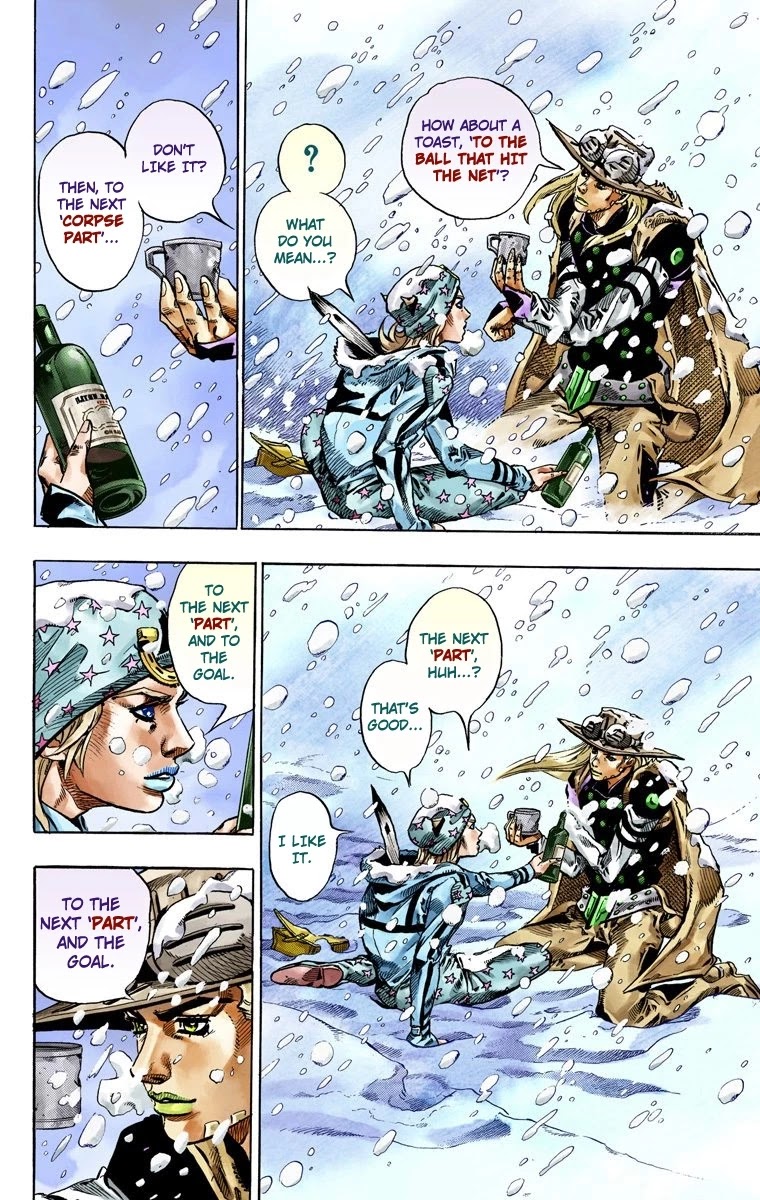 JoJo's Bizarre Adventure Part 7 - Steel Ball Run (Official Colored) Chapter 48 page 21 - Chapter 48: Tubular Bells Part 1