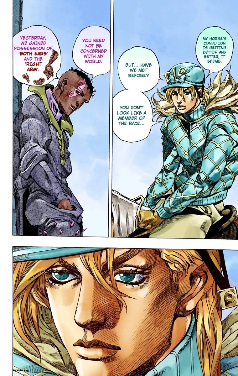 JoJo's Bizarre Adventure Part 7 - Steel Ball Run (Official Colored) Chapter 48 page 24 - Chapter 48: Tubular Bells Part 1