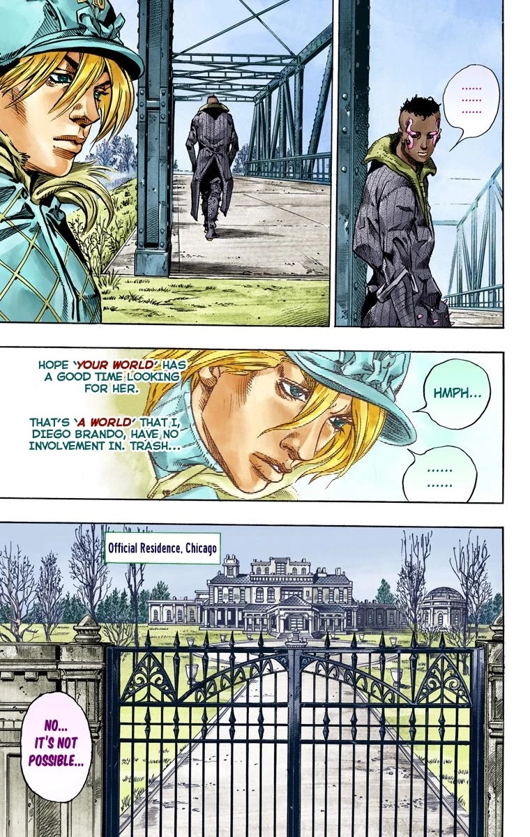 JoJo's Bizarre Adventure Part 7 - Steel Ball Run (Official Colored) Chapter 48 page 27 - Chapter 48: Tubular Bells Part 1