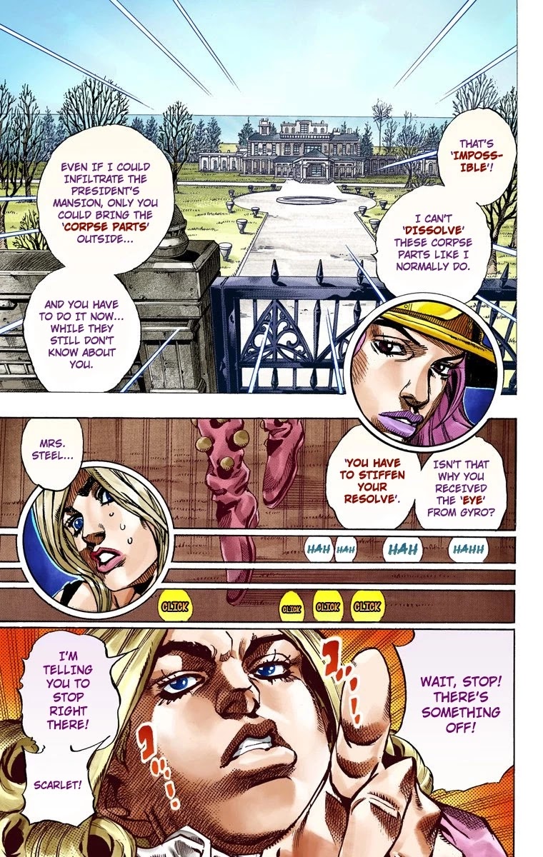 JoJo's Bizarre Adventure Part 7 - Steel Ball Run (Official Colored) Chapter 49 page 33 - Chapter 49: Tubular Bells Part 2