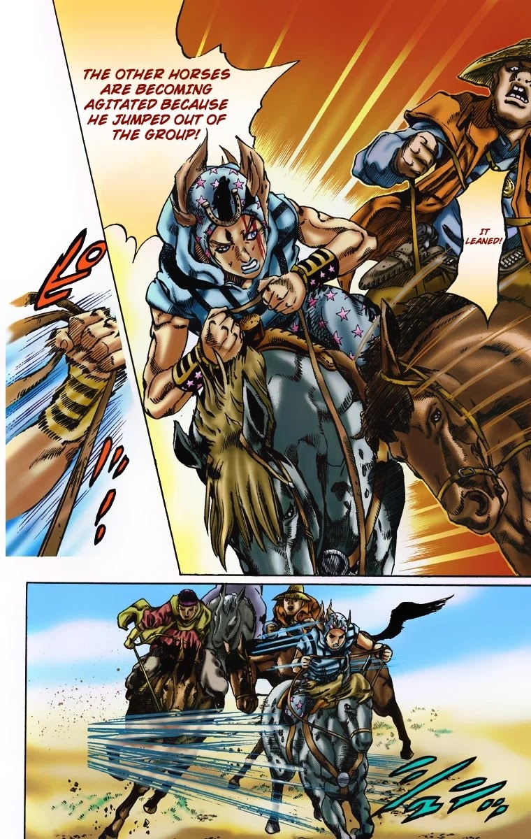 JoJo's Bizarre Adventure Part 7 - Steel Ball Run (Official Colored) Chapter 5 page 10 - Chapter 5: 1st Stage 15,000 Meters