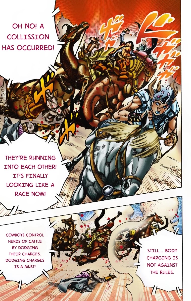 JoJo's Bizarre Adventure Part 7 - Steel Ball Run (Official Colored) Chapter 5 page 11 - Chapter 5: 1st Stage 15,000 Meters