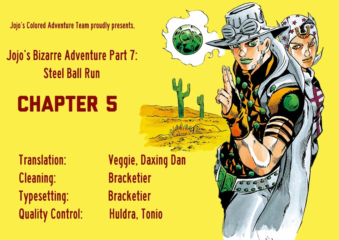 JoJo's Bizarre Adventure Part 7 - Steel Ball Run (Official Colored) Chapter 5 page 28 - Chapter 5: 1st Stage 15,000 Meters
