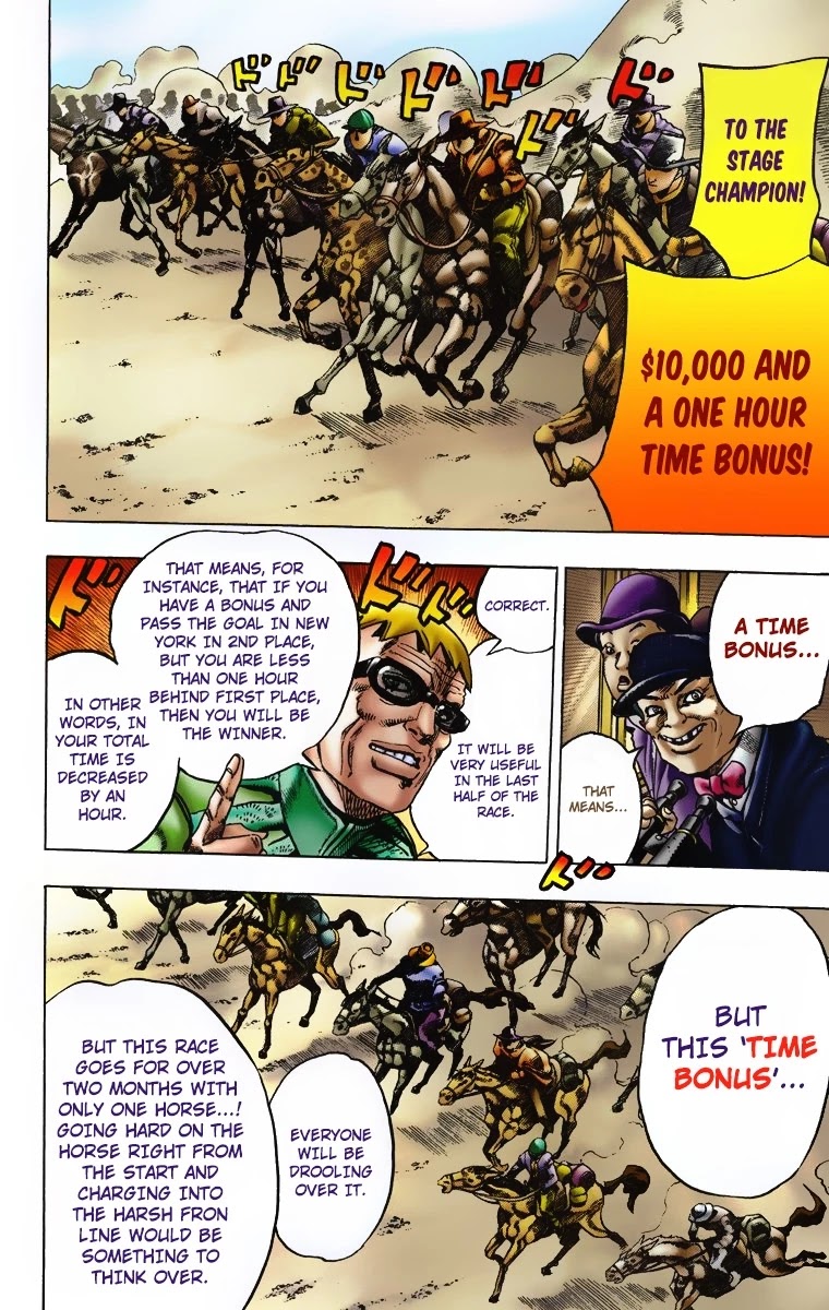 JoJo's Bizarre Adventure Part 7 - Steel Ball Run (Official Colored) Chapter 5 page 5 - Chapter 5: 1st Stage 15,000 Meters