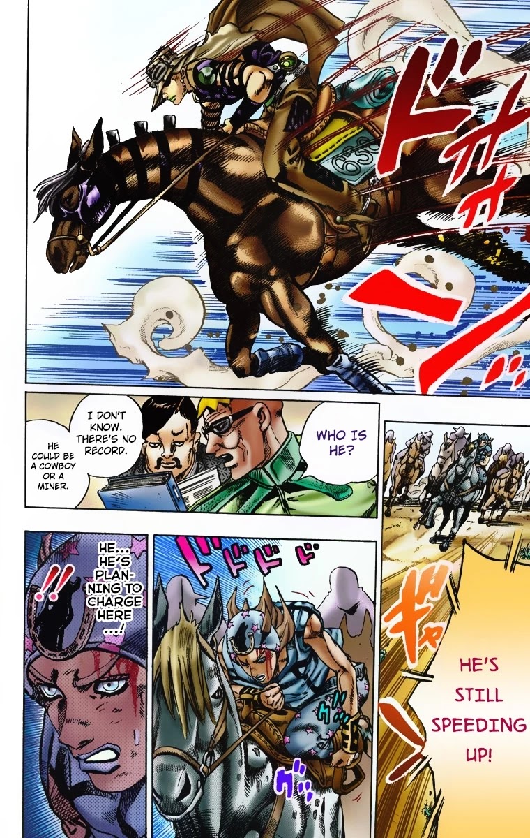 JoJo's Bizarre Adventure Part 7 - Steel Ball Run (Official Colored) Chapter 5 page 8 - Chapter 5: 1st Stage 15,000 Meters