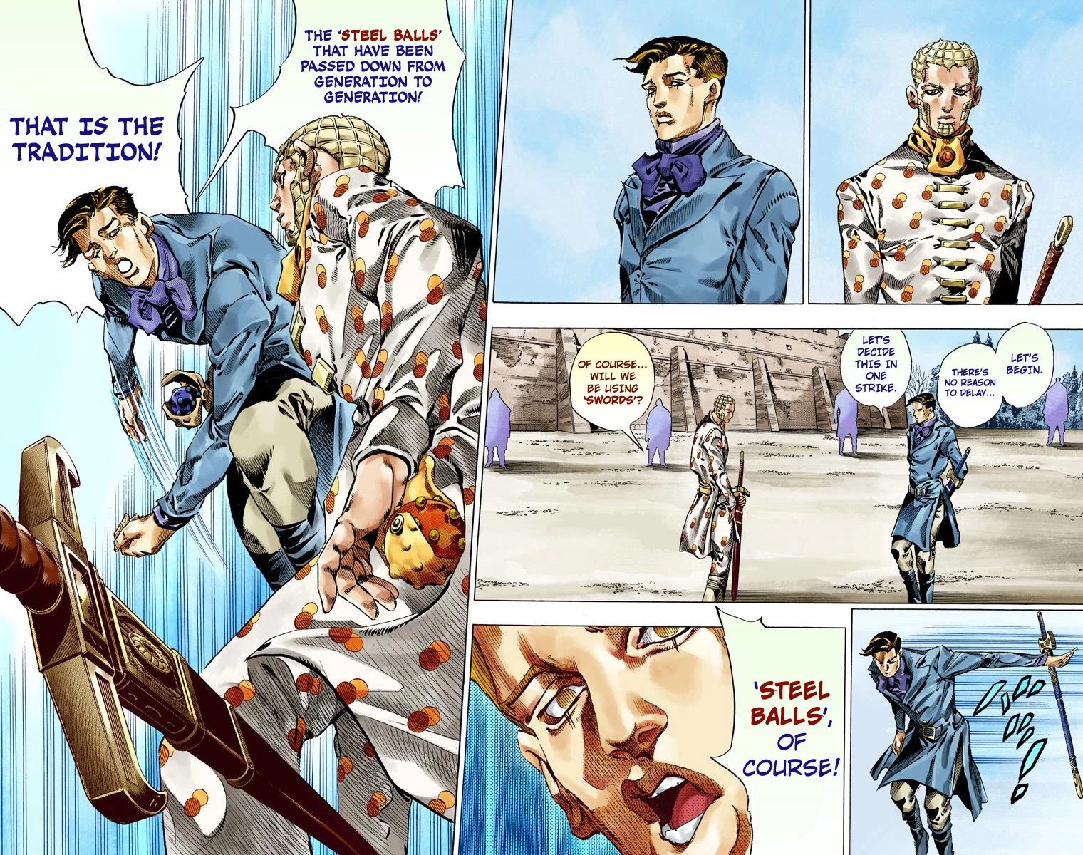 JoJo's Bizarre Adventure Part 7 - Steel Ball Run (Official Colored) Chapter 51 page 15 - Chapter 51: Wrecking Ball Part 1
