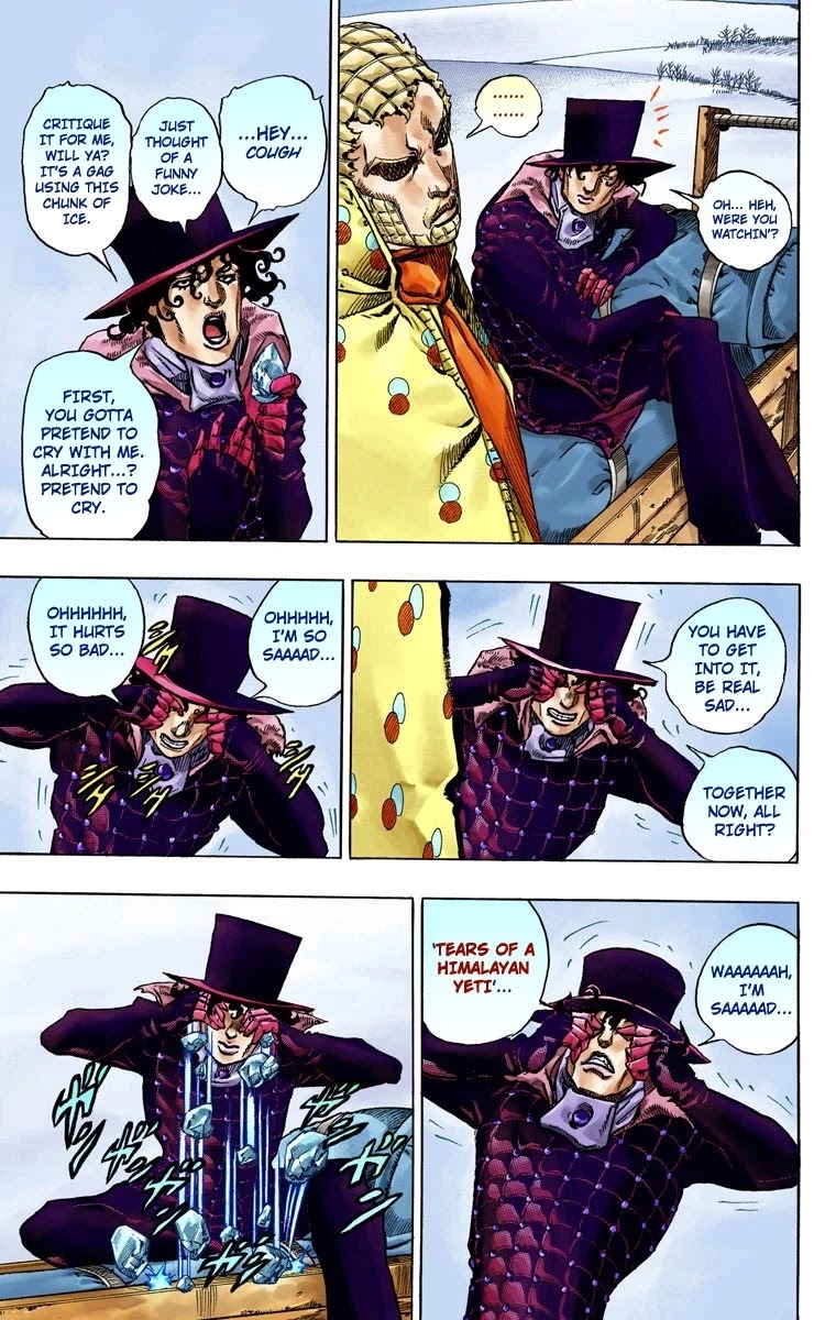 JoJo's Bizarre Adventure Part 7 - Steel Ball Run (Official Colored) Chapter 51 page 23 - Chapter 51: Wrecking Ball Part 1