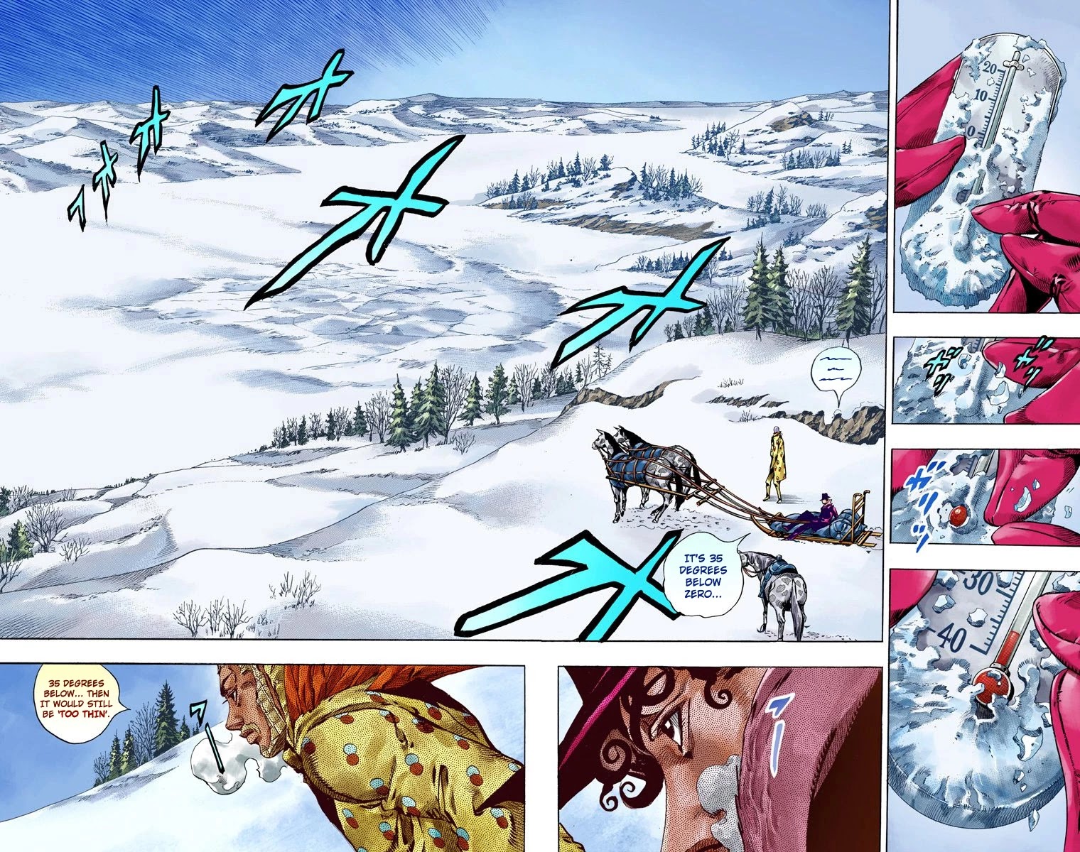JoJo's Bizarre Adventure Part 7 - Steel Ball Run (Official Colored) Chapter 51 page 3 - Chapter 51: Wrecking Ball Part 1