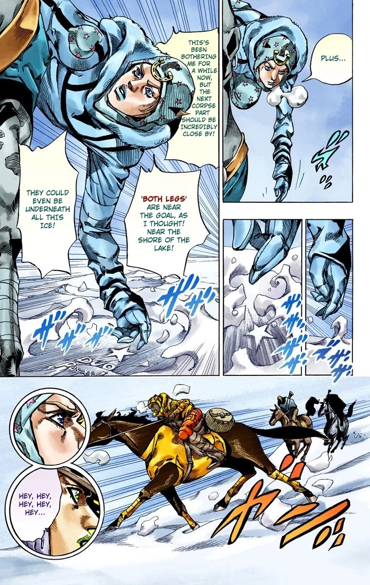 JoJo's Bizarre Adventure Part 7 - Steel Ball Run (Official Colored) Chapter 51 page 34 - Chapter 51: Wrecking Ball Part 1