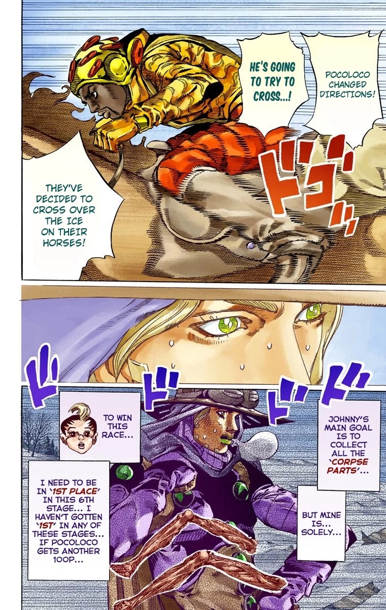 JoJo's Bizarre Adventure Part 7 - Steel Ball Run (Official Colored) Chapter 51 page 35 - Chapter 51: Wrecking Ball Part 1