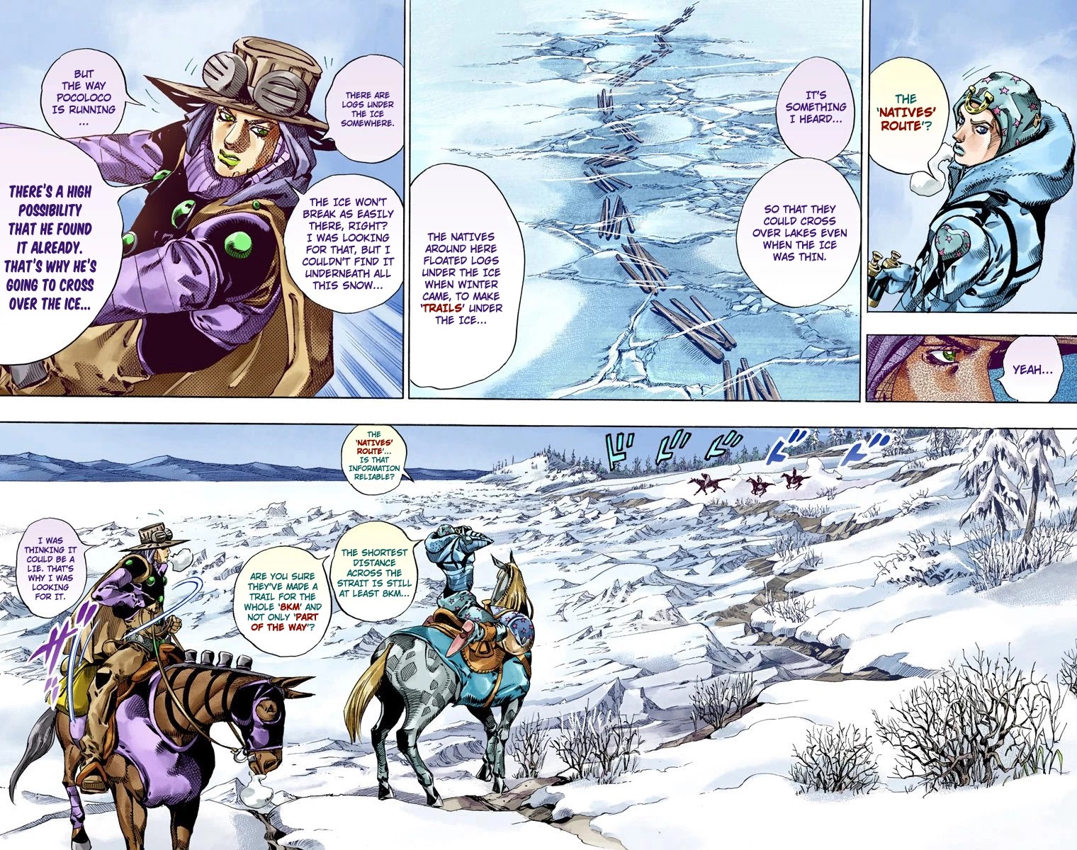 JoJo's Bizarre Adventure Part 7 - Steel Ball Run (Official Colored) Chapter 51 page 37 - Chapter 51: Wrecking Ball Part 1